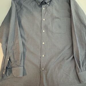 Daniel Cremieux Blue Micro-Check Button-Down Dress Shirt
